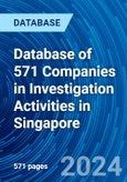 Database of 571 Companies in Investigation Activities in Singapore- Product Image