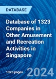Database of 1323 Companies in Other Amusement and Recreation Activities in Singapore- Product Image