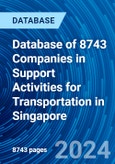 Database of 8743 Companies in Support Activities for Transportation in Singapore- Product Image