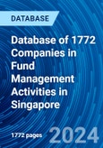 Database of 1772 Companies in Fund Management Activities in Singapore- Product Image