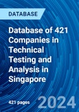 Database of 421 Companies in Technical Testing and Analysis in Singapore- Product Image
