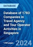Database of 1783 Companies in Travel Agency and Tour Operator Activities in Singapore- Product Image