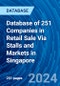 Database of 251 Companies in Retail Sale Via Stalls and Markets in Singapore - Product Image