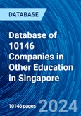 Database of 10146 Companies in Other Education in Singapore- Product Image
