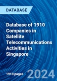 Database of 1910 Companies in Satellite Telecommunications Activities in Singapore- Product Image