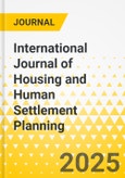 International Journal of Housing and Human Settlement Planning- Product Image