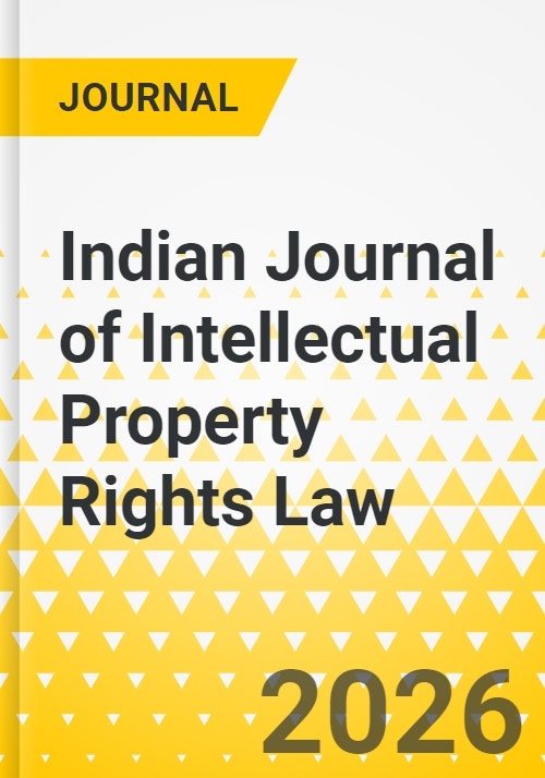 Indian Journal of Intellectual Property Rights Law