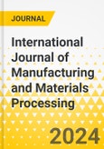 International Journal of Manufacturing and Materials Processing- Product Image