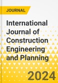 International Journal of Construction Engineering and Planning- Product Image