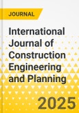 International Journal of Construction Engineering and Planning- Product Image