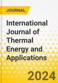 International Journal of Thermal Energy and Applications- Product Image
