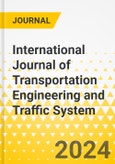 International Journal of Transportation Engineering and Traffic System- Product Image