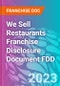 We Sell Restaurants Franchise Disclosure Document FDD - Product Thumbnail Image