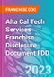 Alta Cal Tech Services Franchise Disclosure Document FDD - Product Thumbnail Image