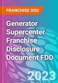 Generator Supercenter Franchise Disclosure Document FDD- Product Image