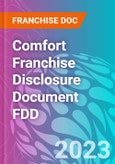 Comfort Franchise Disclosure Document FDD- Product Image