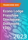 Econo Lodge Franchise Disclosure Document FDD- Product Image