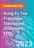 Kung Fu Tea Franchise Disclosure Document FDD- Product Image