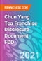 Chun Yang Tea Franchise Disclosure Document FDD - Product Thumbnail Image