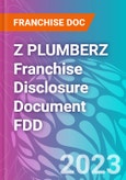 Z PLUMBERZ Franchise Disclosure Document FDD- Product Image