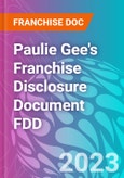 Paulie Gee's Franchise Disclosure Document FDD- Product Image