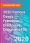 2020 Famous Dave's Franchise Disclosure Document FDD - Product Thumbnail Image