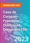 Casa de Corazon Franchise Disclosure Document FDD - Product Thumbnail Image