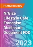 NrGize Lifestyle Cafe Franchise Disclosure Document FDD- Product Image