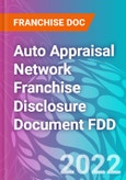 Auto Appraisal Network Franchise Disclosure Document FDD- Product Image
