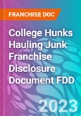 College Hunks Hauling Junk Franchise Disclosure Document FDD- Product Image