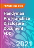 Handyman Pro Franchise Disclosure Document FDD- Product Image