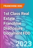 1st Class Real Estate Franchise Disclosure Document FDD- Product Image