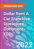 Dollar Rent A Car Franchise Disclosure Document FDD- Product Image