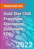 Gold Star Chili Franchise Disclosure Document FDD- Product Image