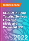 CLUB Z! In-Home Tutoring Services Franchise Disclosure Document FDD- Product Image