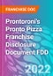 Prontoroni's Pronto Pizza Franchise Disclosure Document FDD - Product Thumbnail Image