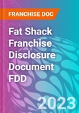 Fat Shack Franchise Disclosure Document FDD- Product Image