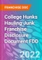 College Hunks Hauling Junk Franchise Disclosure Document FDD - Product Thumbnail Image