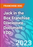 Jack in the Box Franchise Disclosure Document FDD- Product Image