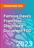 Famous Dave's Franchise Disclosure Document FDD- Product Image