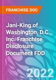 Jani-King of Washington, D.C., Inc. Franchise Disclosure Document FDD- Product Image