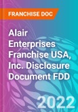 Alair Enterprises Franchise USA, Inc. Disclosure Document FDD- Product Image