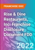 Rise & Dine Restaurants, Inc. Franchise Disclosure Document FDD- Product Image