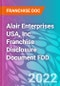 Alair Enterprises USA, Inc. Franchise Disclosure Document FDD - Product Thumbnail Image