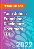 Taco John s Franchise Disclosure Document FDD- Product Image