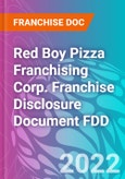 Red Boy Pizza Franchising Corp. Franchise Disclosure Document FDD- Product Image