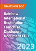 Rainbow International Restoration Franchise Disclosure Document FDD- Product Image