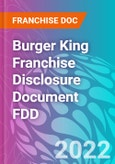 Burger King Franchise Disclosure Document FDD- Product Image
