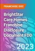 BrightStar Care Homes Franchise Disclosure Document FDD- Product Image