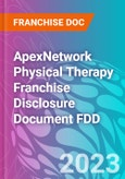 ApexNetwork Physical Therapy Franchise Disclosure Document FDD- Product Image